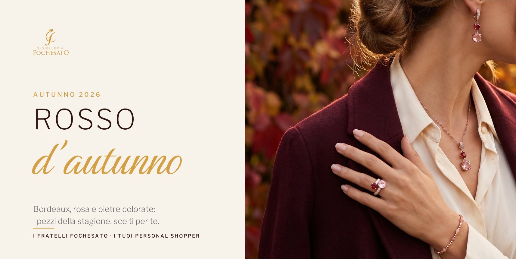 Rosso d'autunno: gioielli Fochesato