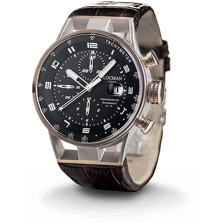 Orologi: Orologio Crono Automatico Uomo Locman Montecristo 0516M01S-00BKWHPK