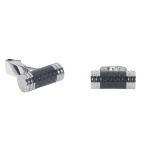 Gemelli Breil Black Diamond – Acciaio Con Diamante Nero Naturale, Collezione Elegante, Made In Italy