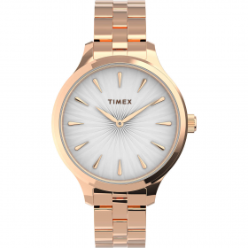 Timex TW2V31600 Orologio Da Donna, Bracciale Acciaio Oro Rosa, Quadrante Bianco, Resistente 50m - 5