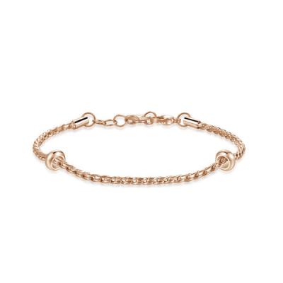 Rosato Bracciale in acciaio e pvd oro rosa 180mm