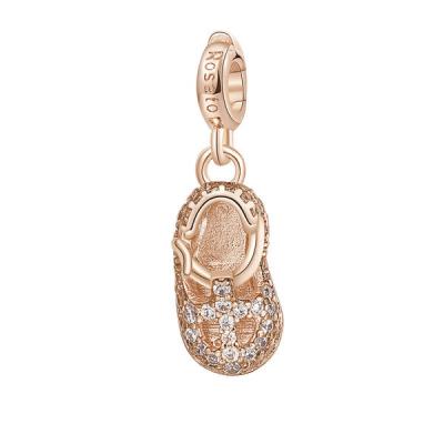 Charm argento 925/1000 galvanica rosa scarpina