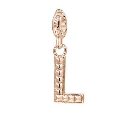 Charm argento 925/1000 galvanica rosa L